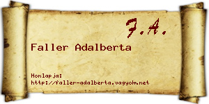Faller Adalberta névjegykártya